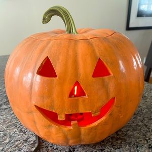 Holland Mold Lighted Pumpkin Jack-O-Lantern